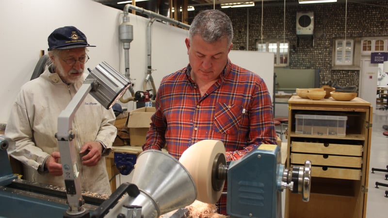 Dan Nicholson-Smith in the workshop at West Dean College of Arts and Conservation