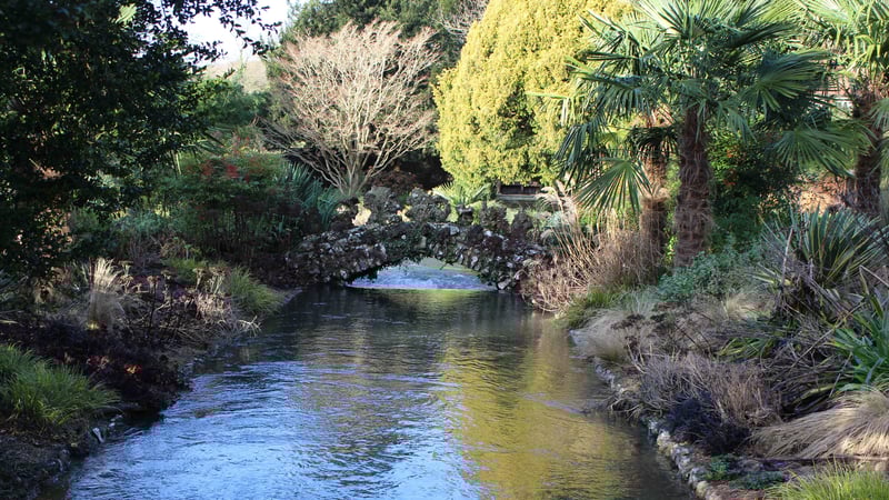 The River Lavant flows through the Spring Garden at West Dean Gardens