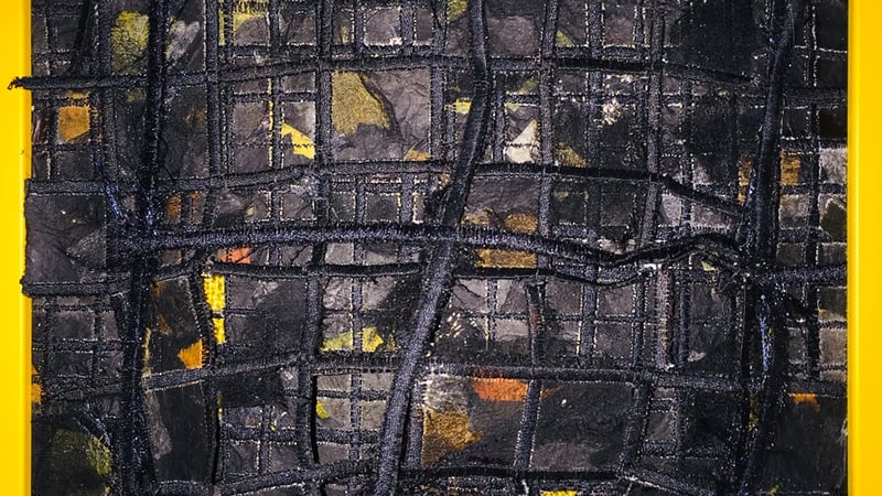 ‘Out of Darkness’ Thread and tissue paper