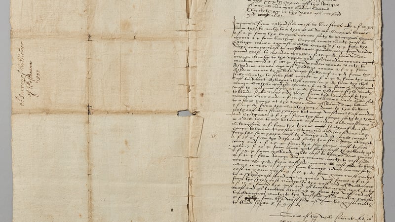 Perambulation record from the West Dean College Archives, dating from 1587. 