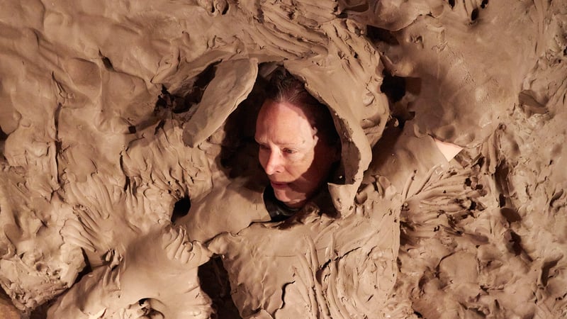 Image from Florence Peake's RITE developed during her residency at West Dean College in 2017. Photo by Barney Hindle.