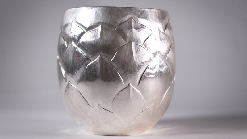 Silver rhododendron beaker, created by second year student Henry