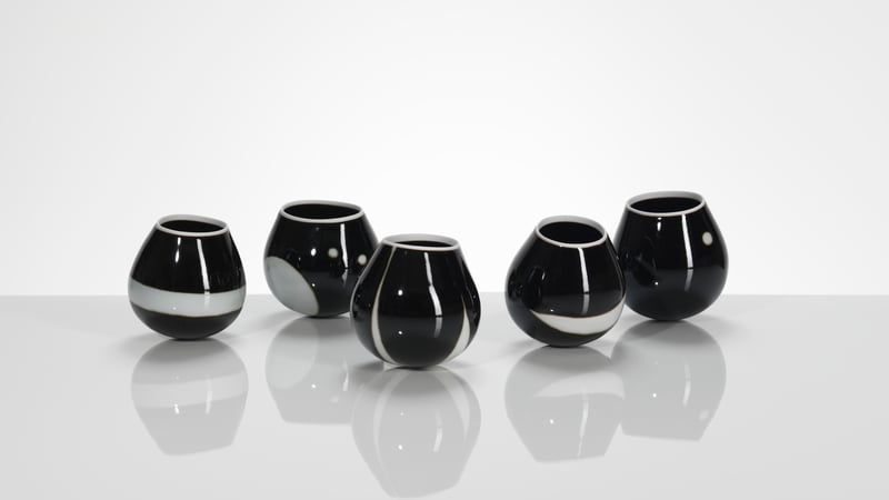 Chris Keenan tenmoku and celadon rockingb bowls credit Michael Harvey