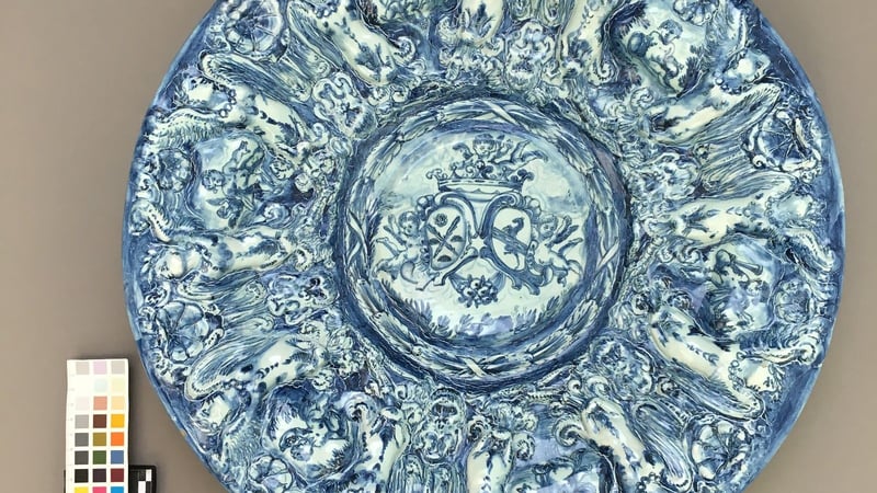 Maiolica dish at West Dean College of Arts and Conservation
