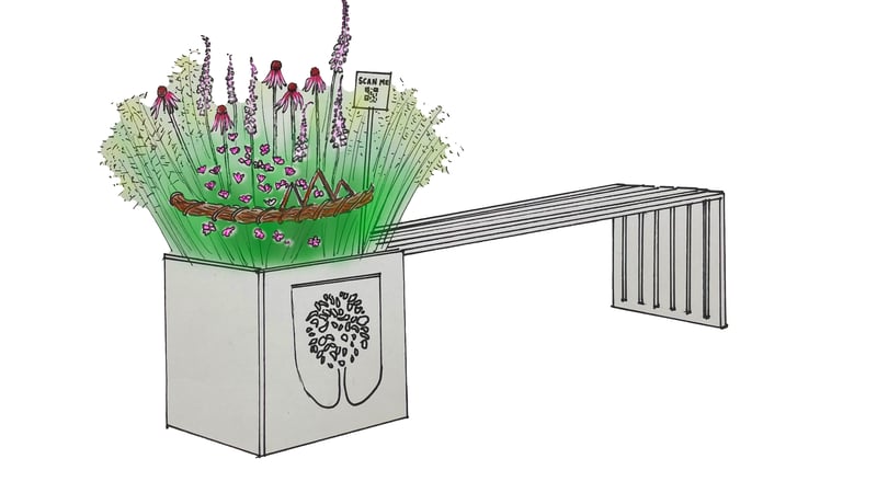 Hampton court bench design by Verity Smith  