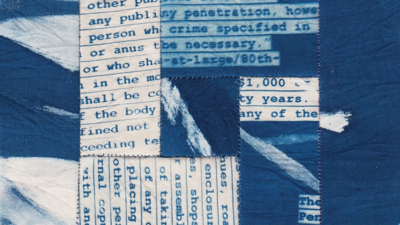 Robin Bray-Hurren, Law quilt (detail), 2021