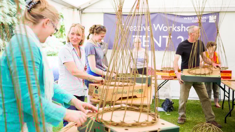 West Dean College Design and Craft Fair Basketry workshop