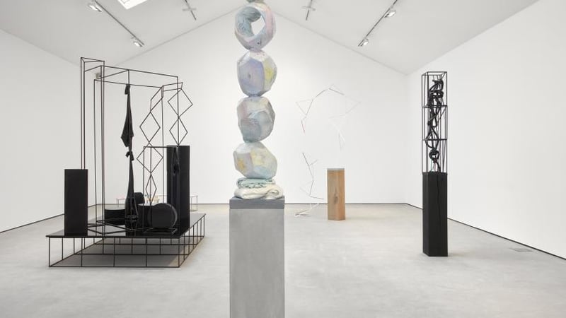 Eva Rothschild, Iceberg Hits, exhibition view, Modern Art, Vyner Street, London, 22 March - 5 May 2018. Photography by Robert Glowacki, copyright the artist, courtesy Stuart Shave/ Modern Art, London