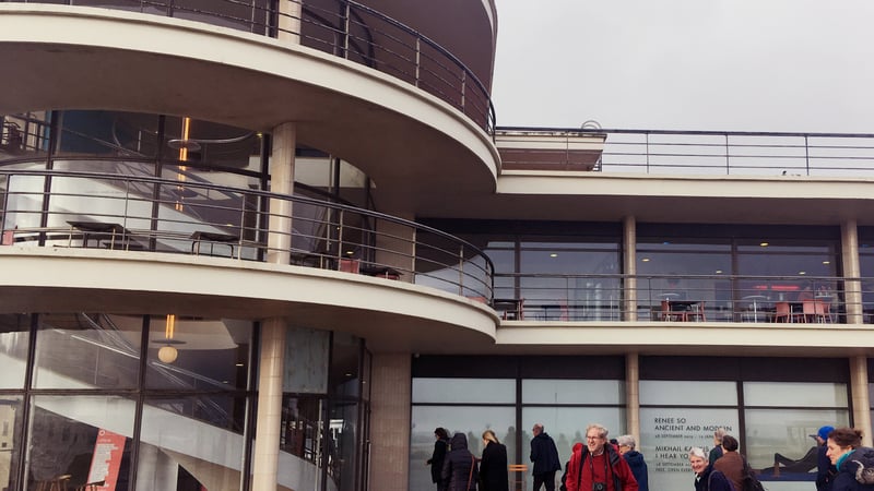 Outside the De La Warr Pavilion