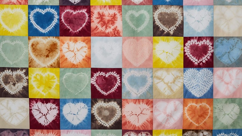 Shibori Heart Quilt by Short Course Tutor