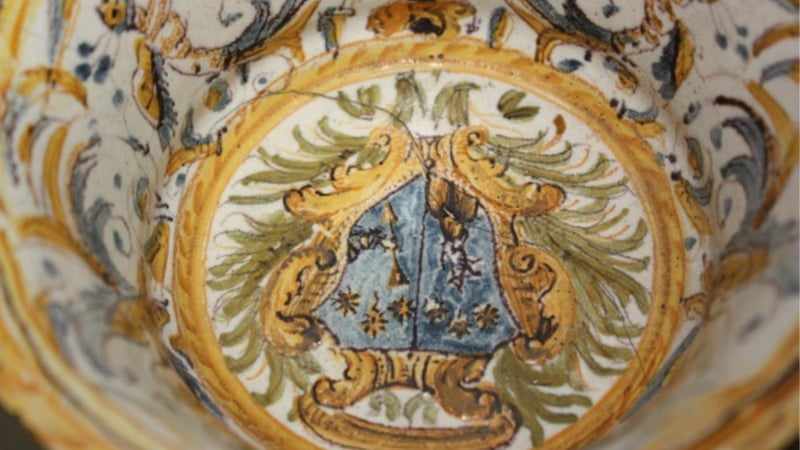 Figure 1. Earlier conservation work on break line, inside