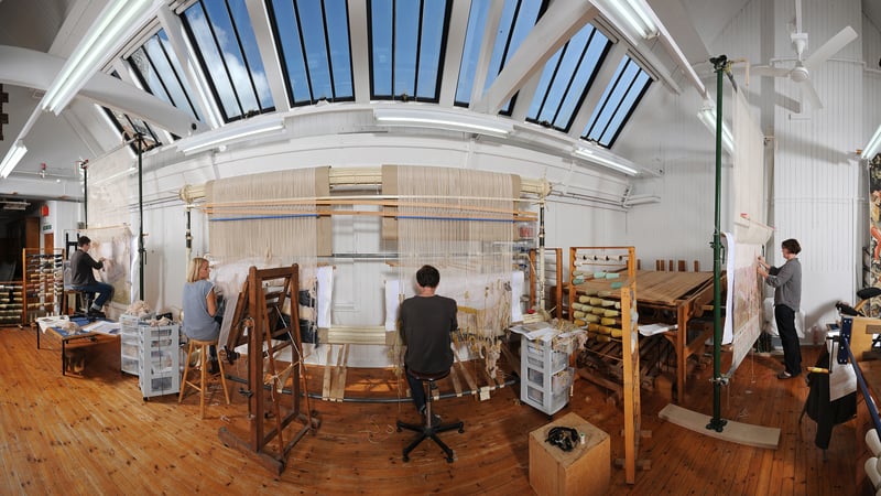 Tracey Emin's 'Vanishing Lake' weaved at West Dean Tapestry Studio