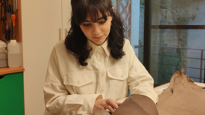 Maria inspecting goat skin leather for the Islamic conservation bindings. Heartfelt thanks to Dr Theresa Zammit Lupi for the opportunity to carry out the work on the Islamic Manuscript Collection in her private studio. 