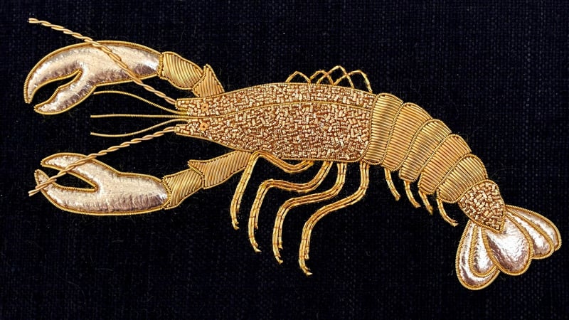 Hannah Mansfield goldwork lobster