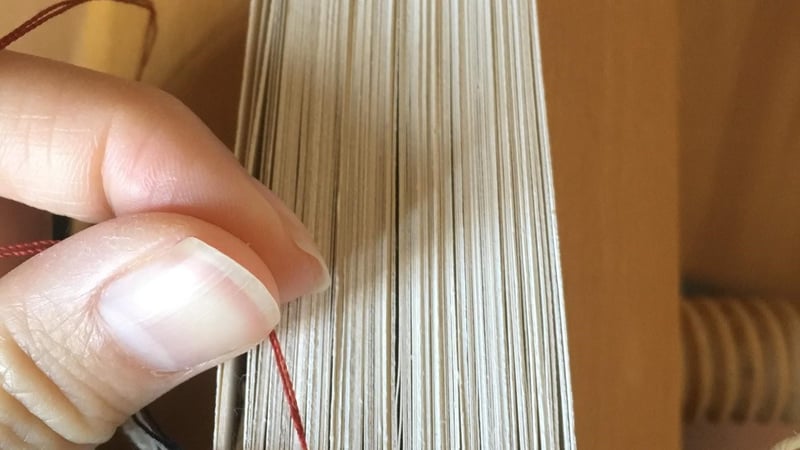 Figure 5: Completion of second secondary endband, with the alternating diagonals forming the chevron.