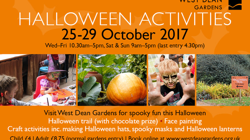 Halloween activities information at West Dean Gardens nr Chichester