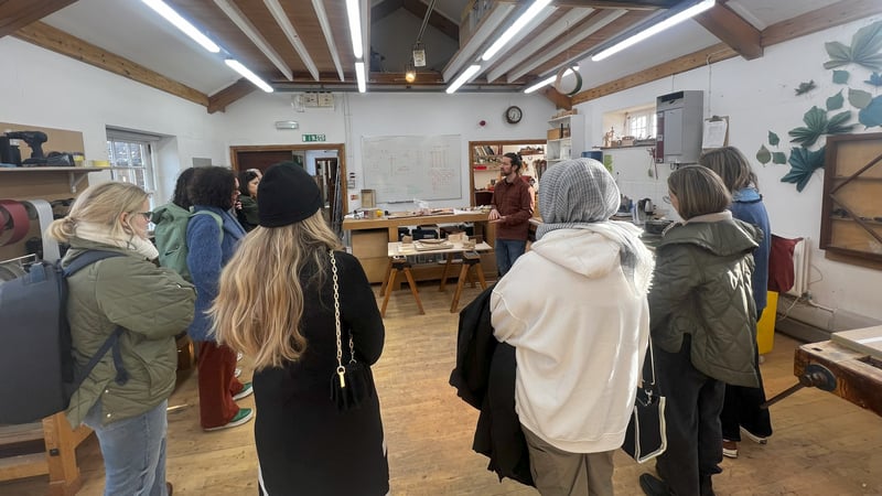 Interior Design students collaborating with the furniture department 