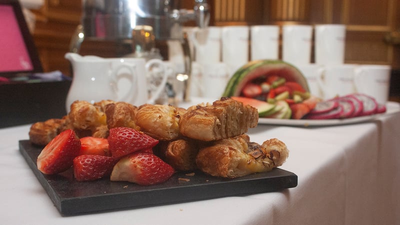 Breakfast buffet at West Dean College of Arts and Conservation