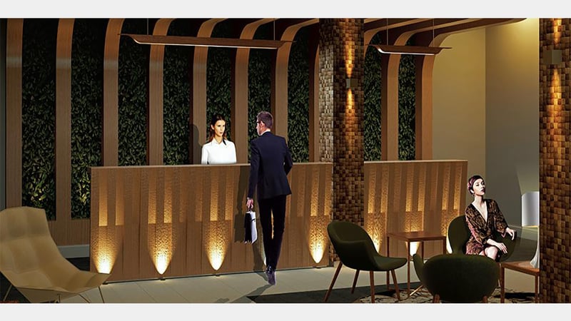 Anna Dunne Hotel Reception Of The Future BA Hons Interior Design