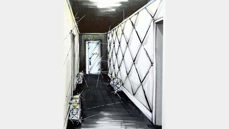 Anna Kharytonova Hallway Sketch Online Diploma Interior Design