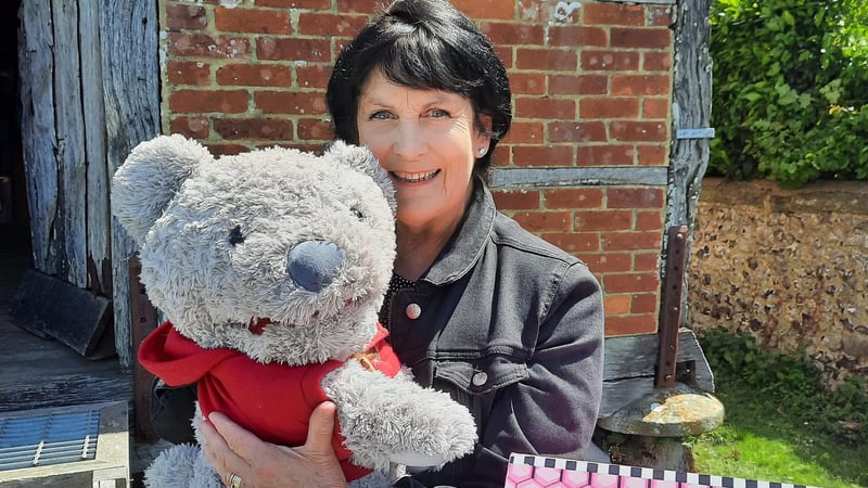 Godrey the bear's first outing with Chairman and Co-Founder Di Levantine