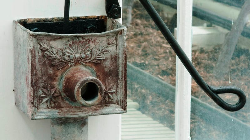 Victorian drainage system, glasshouse at West Dean Gardens