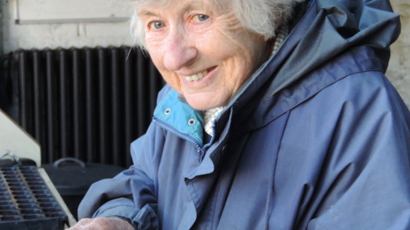 Thelma a volunteer at West Dean Gardens