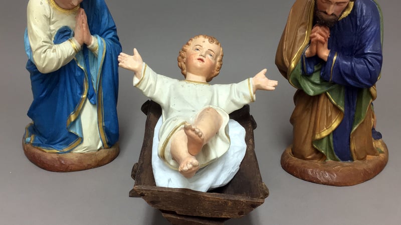 The restored Nativity figures Mary, Joseph and Baby Jesus. Photo credit: Andriani Maimaridou