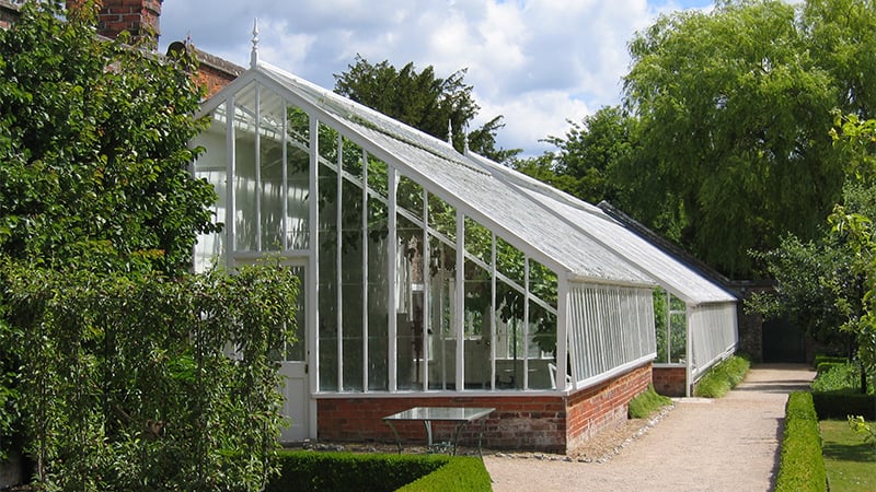 Renovated glasshouses at West Dean West Sussex