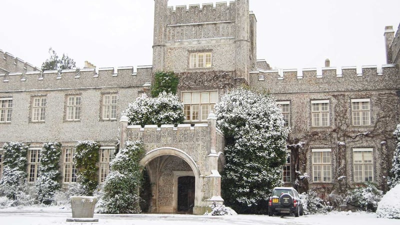 West Dean House in the Snow