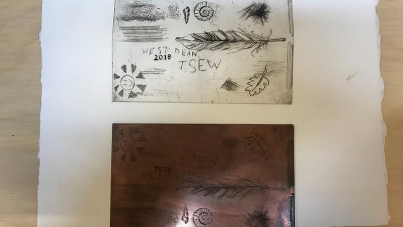 Figure 4: Historical Context - practicing some printing techniques.