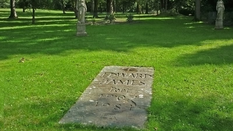 Edward James Grave Stone in the Arboretum 