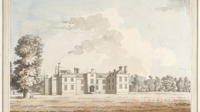4 – Watercolour view of West Dean House before the Wyatt extension, 1781 by S. H. Grimm. 