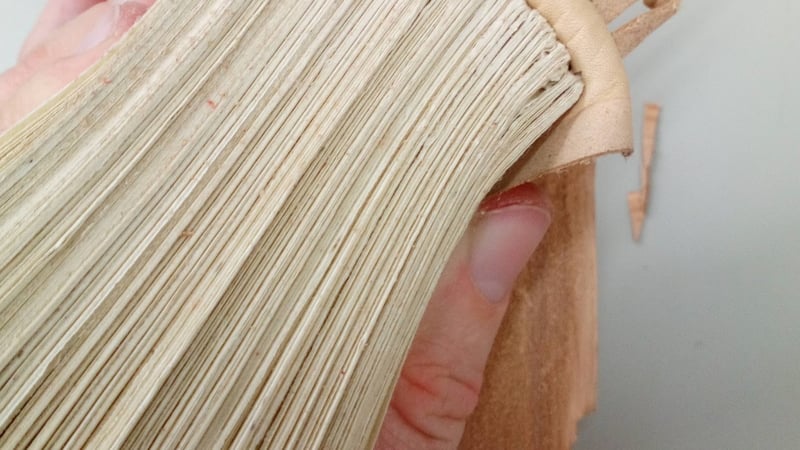 Figure 22: Model of the endband with the strips laced through (top view)