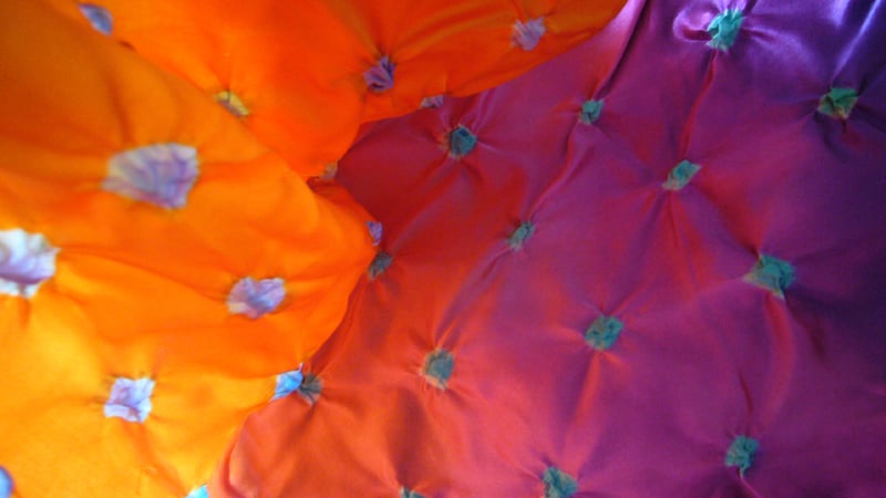 Space dyed silk shibori Mandy Southan 