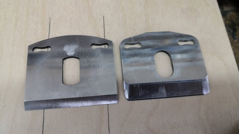 Figure 14: original (left) and modified (right) blade