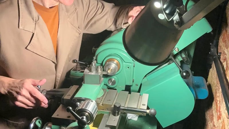 John at work in the machine shop