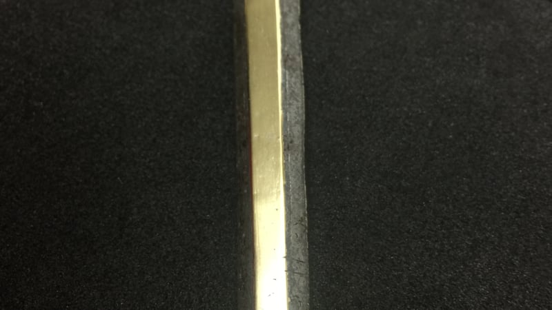 The gold face in remarkably good condition