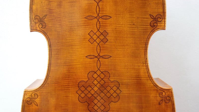 Bass viol after Edward Lewis with a French neck and set-up 
