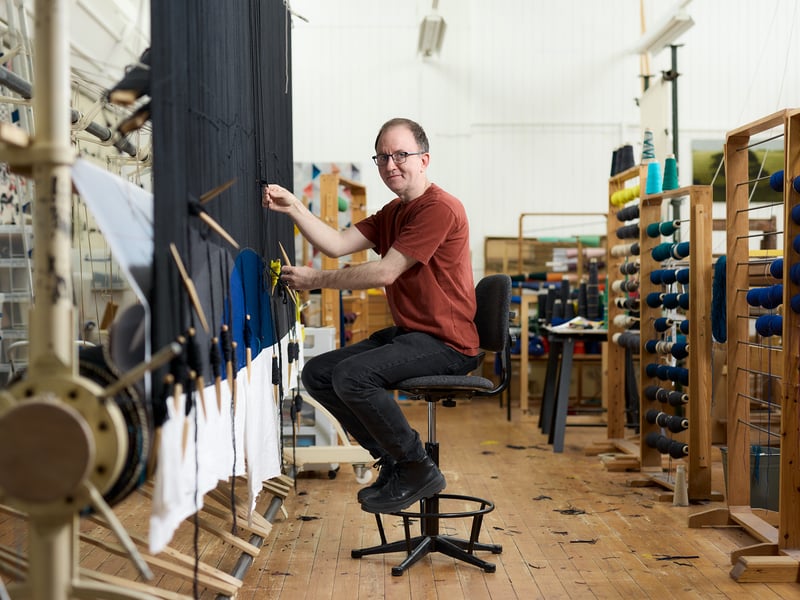 philip sanderson at west dean tapestry studio- credit Thom Atkinson
