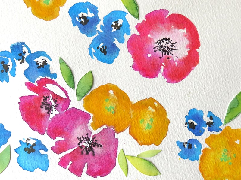 Watercolour Painting Flowers