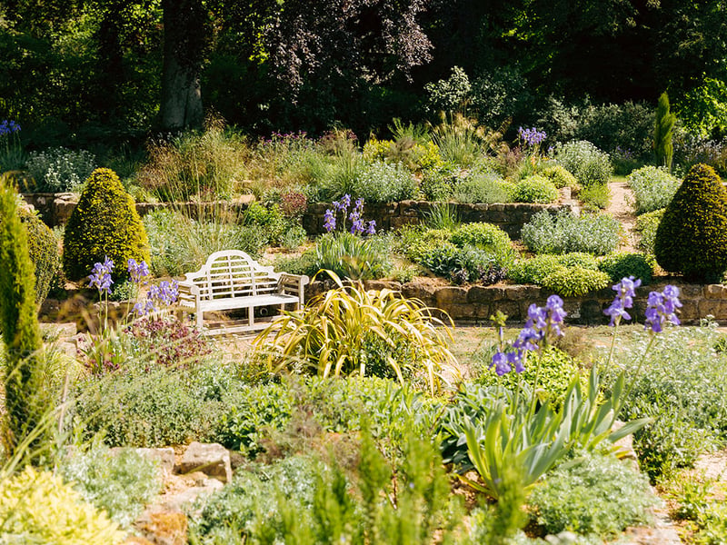 Sussex Campus Sunken Garden With Bench