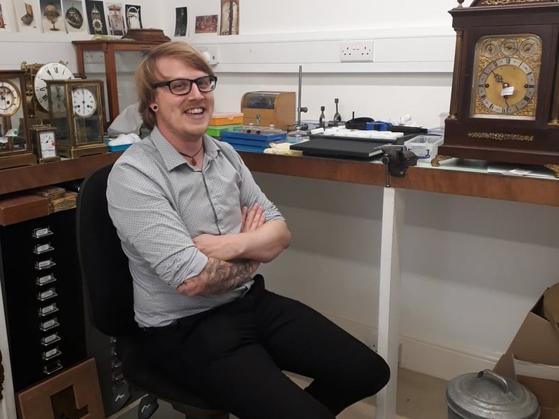 Dale Sardeson West Dean College Alumni at Geoff Alnutt Clocks