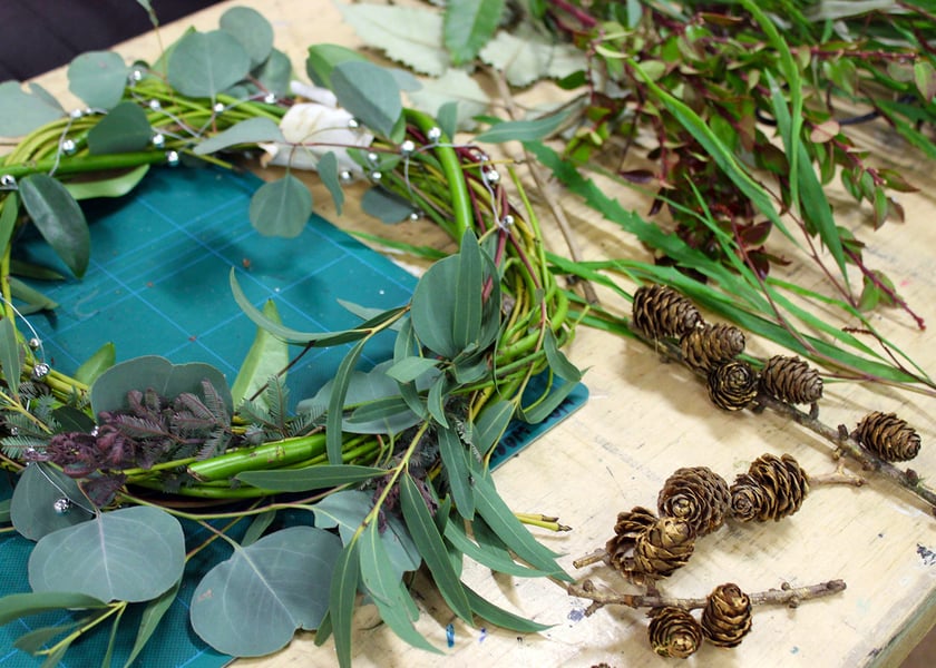 Christmas Wreath Making and Festive Lunch at West Dean