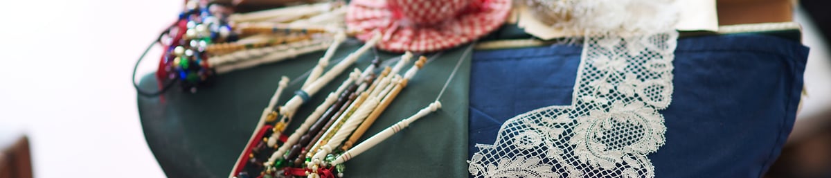 Lace making course with Jan Tregidgo at West Dean College of Arts and Conservation
