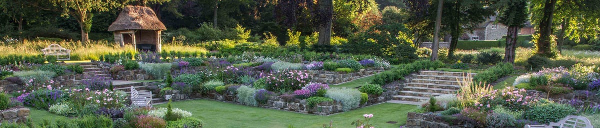 Award-winning Sunken Garden at West Dean Gardens West Sussex
