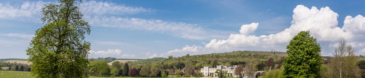 View of West Dean House from the Arboretum
