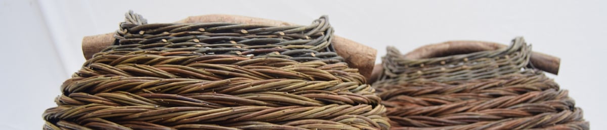 Sue Kirk herringbone baskets