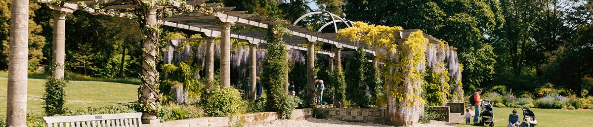 Edwardian Pergola West Dean Sussex Campus With Tourists