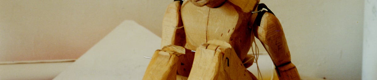 John Roberts: workshop wood puppet